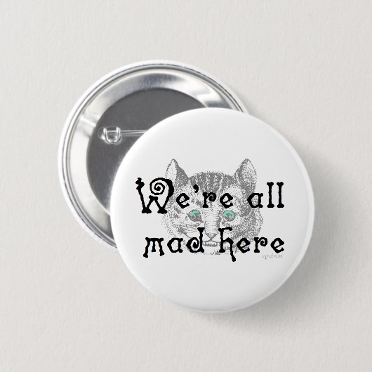 Mad hier ronde button 5,7 cm (Voorkant /achterkant)