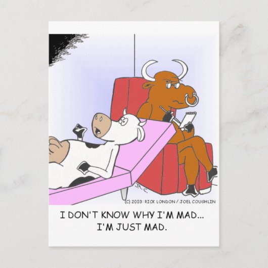 Mad-Koe in therapie Funny Gifts & Collectibles Briefkaart (Voorkant)