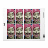 Mad Laughing Mannequin ~ Uncanny Valley Girl Etiket (Full Sheet)