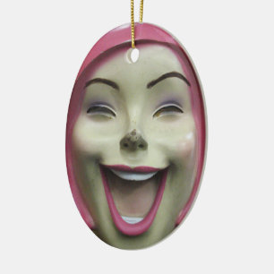 Mad Laughing Mannequin ~ Uncanny Valley Girl Keramisch Ornament