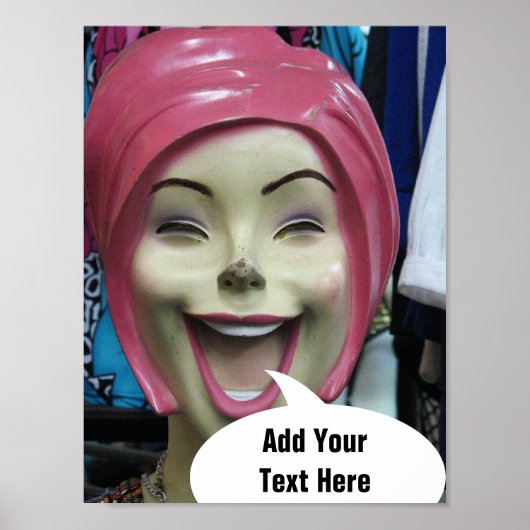 Mad Laughing Mannequin ~ Uncanny Valley Girl Poster (Voorkant)
