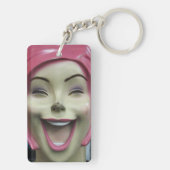 Mad Laughing Mannequin ~ Uncanny Valley Girl Sleutelhanger (achterkant)