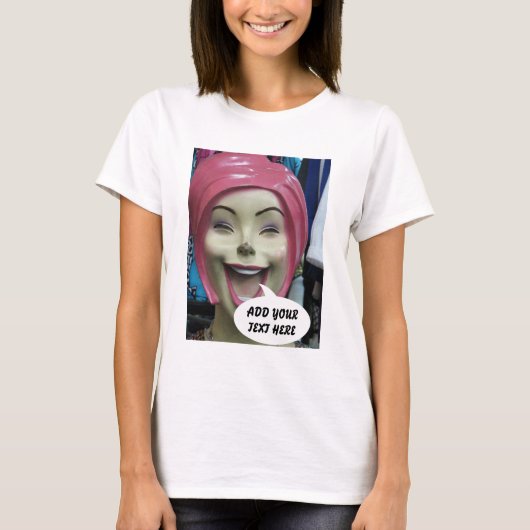 Mad Laughing Mannequin ~ Uncanny Valley Girl T-shirt (Voorkant)