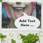 Mad Laughing Mannequin ~ Uncanny Valley Girl Theedoek (Gevouwen)