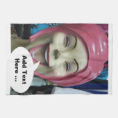 Mad Laughing Mannequin ~ Uncanny Valley Girl Theedoek (Horizontaal)