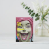 Mad Laughing Mannequin ~ Uncanny Valley Girl Visitekaartje (Staand voorkant)