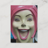 Mad Laughing Mannequin ~ Uncanny Valley Girl Visitekaartje (Achterkant)