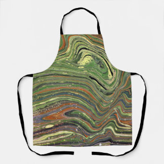 Mad Love 1 Wild Green Abstract Schort