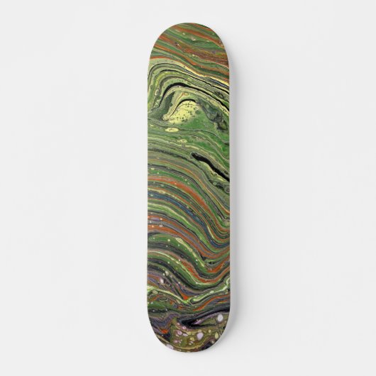 Mad Love 1 Wild Green Abstract Skateboard Deck (Voorkant)