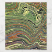 Mad Love 1 Wilde Groene Abstracte Wijnfles Wijn Etiket (Enkel label)