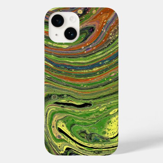 Mad Love 3 groen gestreepte Abstracte telefoonhoes Case-Mate iPhone Case (Achterkant)