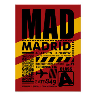 MAD Madrid Luchthaven Perfect Poster