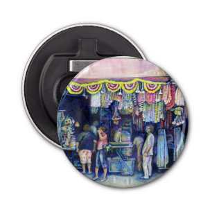 Mad Man on Market and Main, Singapore Button Flesopener