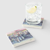 Mad Man on Market and Main, Singapore Stenen Onderzetter (Zijkant)