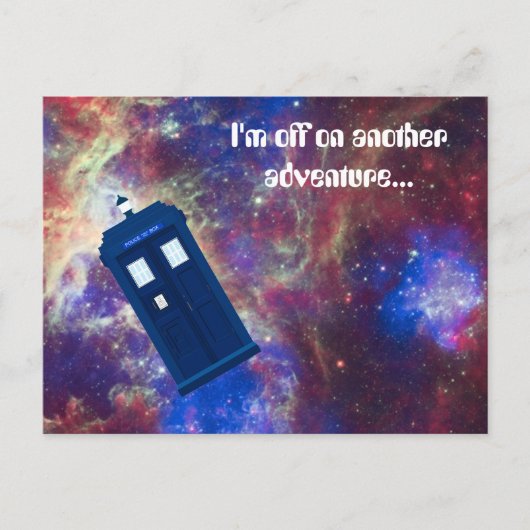 Mad Man with a Box traveling through space Briefkaart (Voorkant)