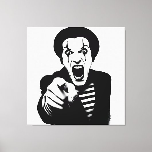 Mad Mime Canvas Afdruk (Voorkant)