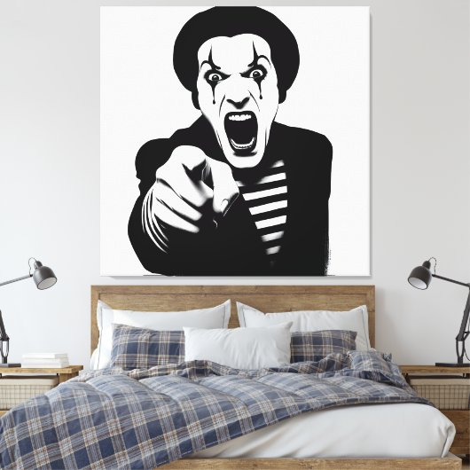 Mad Mime Canvas Afdruk (Insitu (Slaapkamer))