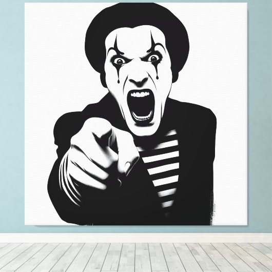 Mad Mime Canvas Afdruk (Insitu (Houten vloer))