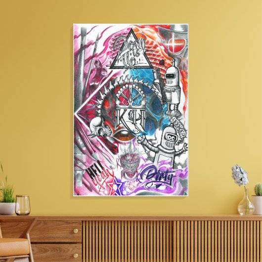 Mad Mix Canvas Afdruk (Insitu (Woonkamer))