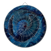 Mad Monkey in blauw Dartbord (Voorkant)