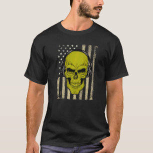 Mad Musical Skull Headphones House Tecno Party Mix T-shirt