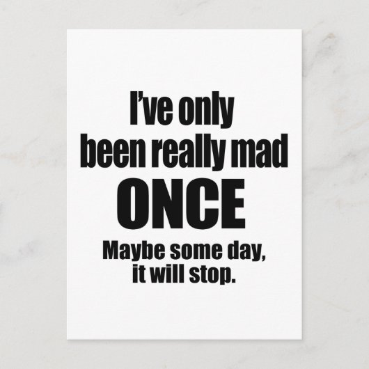 Mad Once Briefkaart (Voorkant)