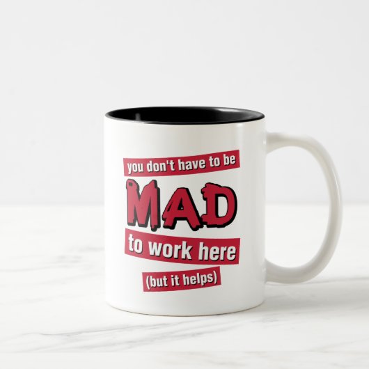 Mad op het werk mok (Rechts)