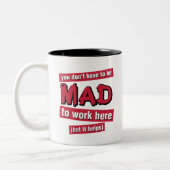Mad op het werk mok (Links)