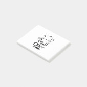 Mad Otter Logo Dark Post-it® Notes (Schuin)