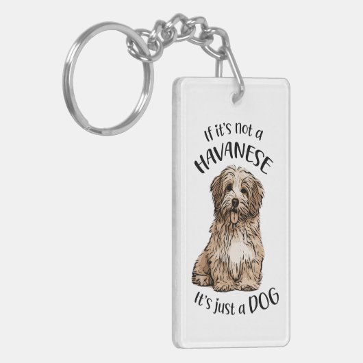 Mad over Havanese Sleutelhanger (Voorkant Links)