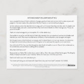 Mad Over jou (SJNS) Briefkaart (Achterkant)