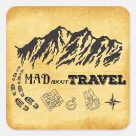 Mad over reizen retro  Sticker