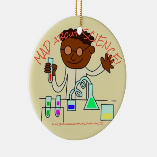 "MAD OVER WETENSCHAP!" KERAMISCH ORNAMENT (Rechts)