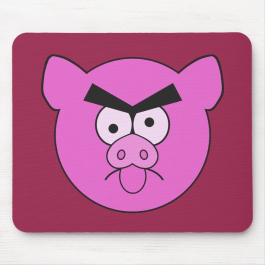 Mad Pig aangepaste mousepad Muismat (Voorkant)