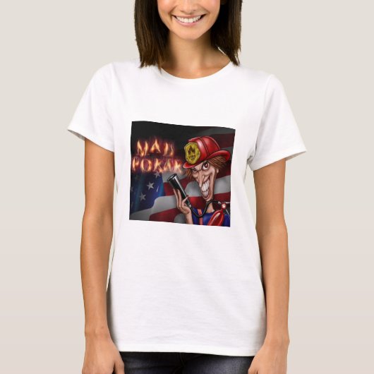 MAD Poker Brandweerman Pazzo T-shirt voor dames (Voorkant)