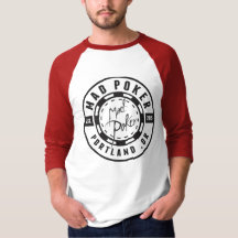 MAD Poker Bullet Logo Baseball T-shirt