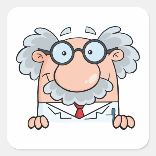 Mad Professor Vierkante Sticker (Voorkant)