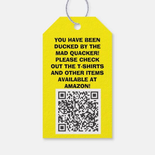 MAD QUACKER DUCKING LABEL CADEAULABEL (Achterkant)