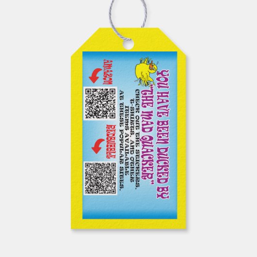 MAD QUACKER DUCKING LABEL CADEAULABEL (Achterkant)