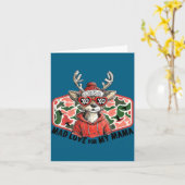 Mad Retro Love For My Mama Camo Deer Hunting Valen Kaart (Gele Bloem)