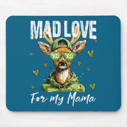 Mad Retro Love For My Mama Deer Hunting Boys Valen Muismat (Voorkant)