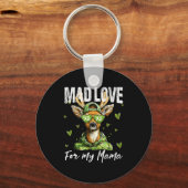 Mad Retro Love For My Mama Deer Hunting Boys Valen Sleutelhanger (Voorkant)