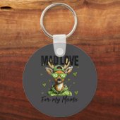 Mad Retro Love For My Mama Deer Hunting Boys Valen Sleutelhanger (Voorkant)