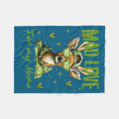 Mad Retro Love For My Mama Deer Hunting Happy Vale Fleece Deken (Voorkant (Horizontaal))