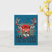 Mad Retro Love For My Mama Deer Hunting Happy Vale Kaart (Gele Bloem)