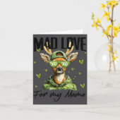Mad Retro Love For My Mama Deer Hunting Happy Vale Kaart (Gele Bloem)