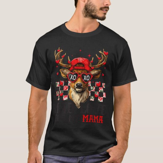 Mad Retro Love For My Mama Deer Hunting Happy Vale T-shirt (Voorkant)