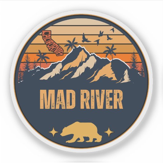 Mad River, Californië Sticker (Voorkant)