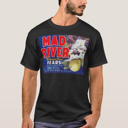 Mad River Pars -  etiket op fruitkratten T-shirt (Voorkant)