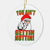Mad Santa Kerstversiering Keramisch Ornament (Links)